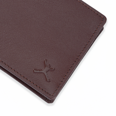 Genuine Leather RFID Wallet - Burgundy