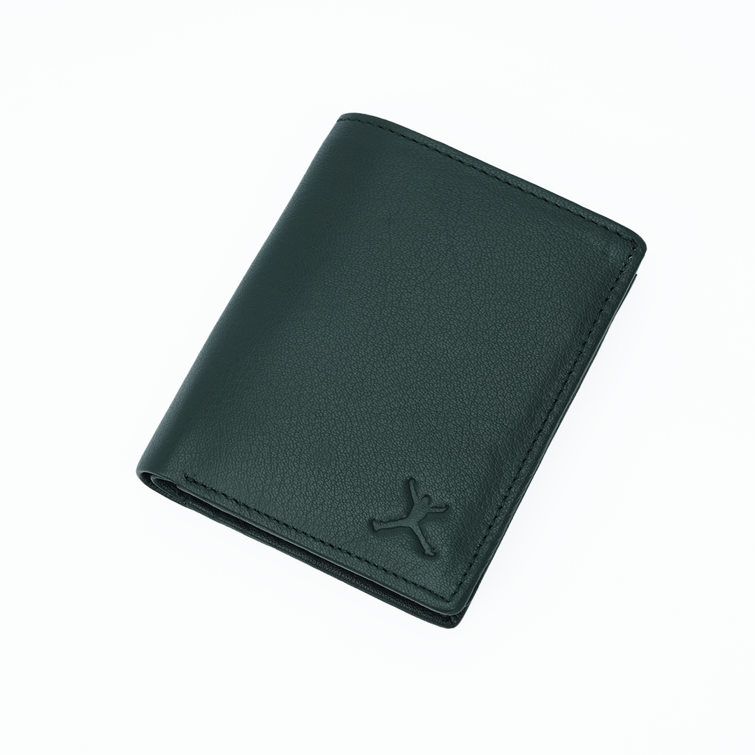 Genuine Leather RFID Hip Wallet - Green