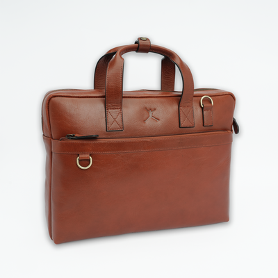 Italian Leather Executive Bag - Tan