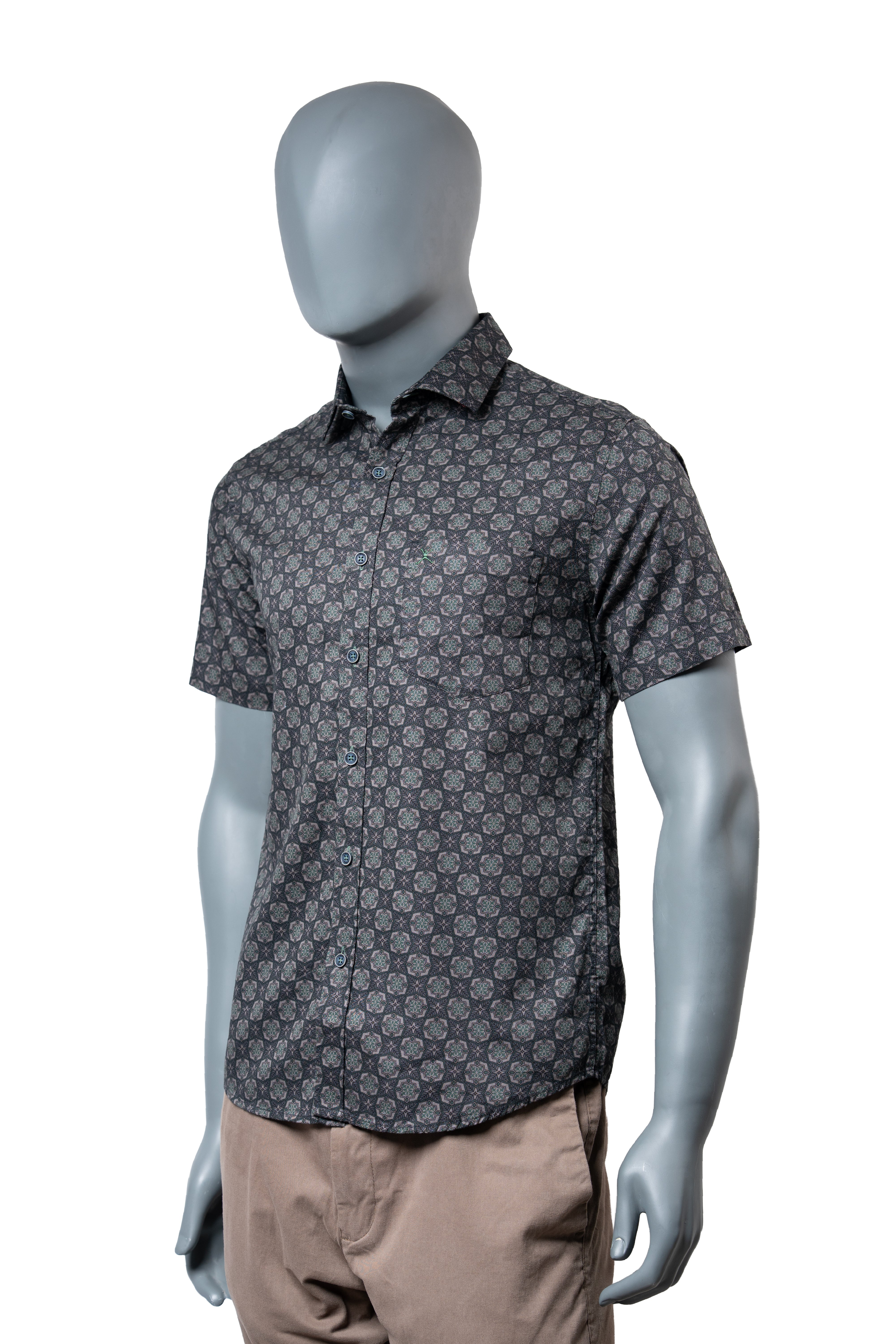 Slim Fit Printed S/S Shirt