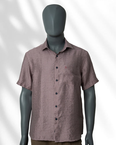 Slim Fit  Stripe Plain Shirt - S/S