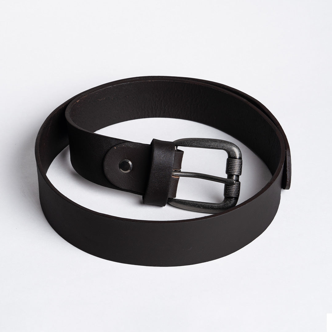 Gents Casual Leather Belt - Coffee Brown