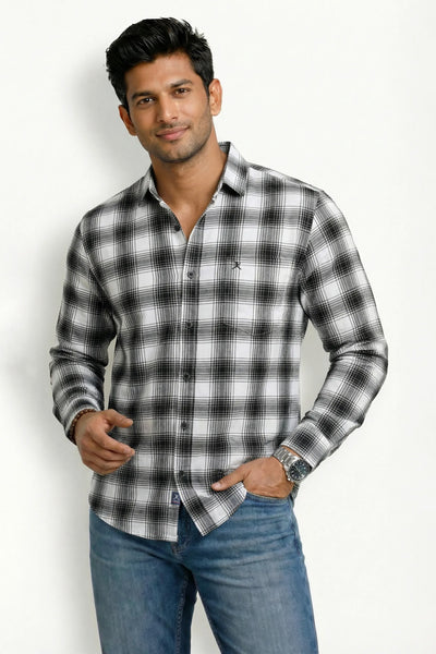 Slim Fit Cotton Check L/S Shirt