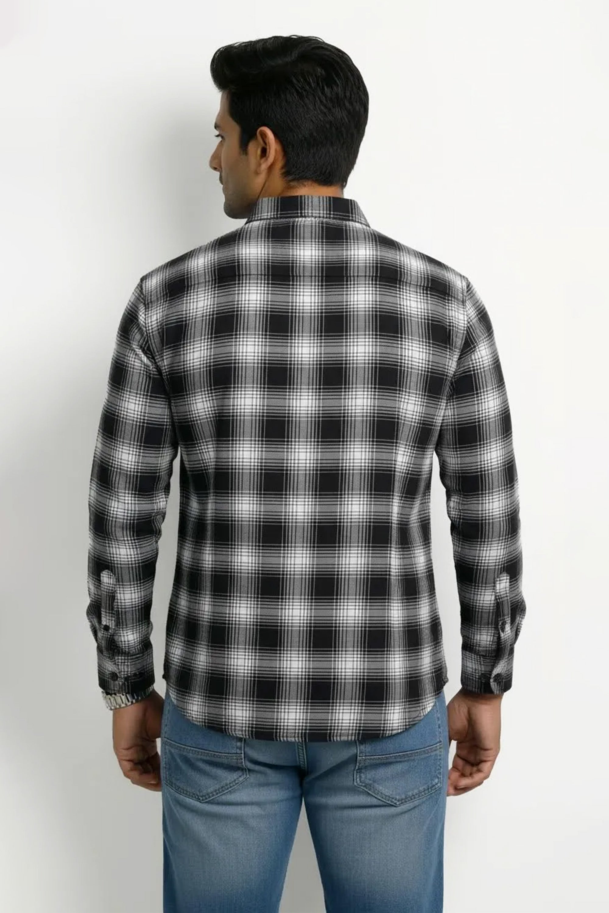 Slim Fit Cotton Check L/S Shirt