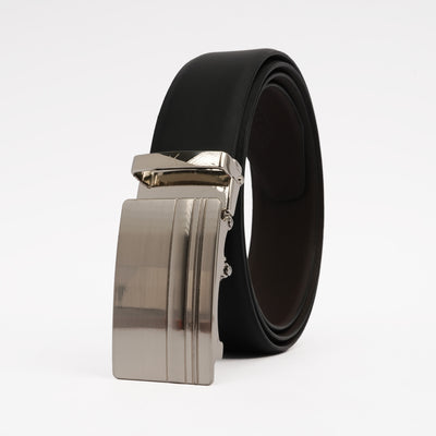 Genuine Leather Auto Lock Belt - Black | Light Brown