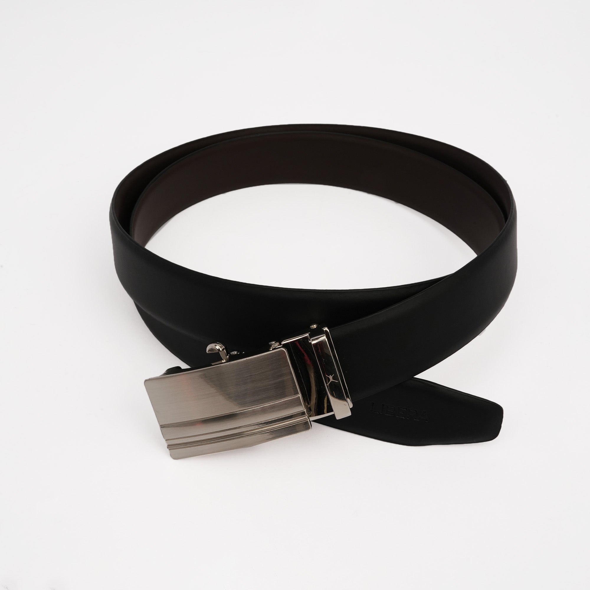 Genuine Leather Auto Lock Belt - Black | Light Brown