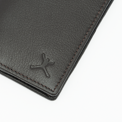 Genuine Leather Card Wallet - Coffee Brown