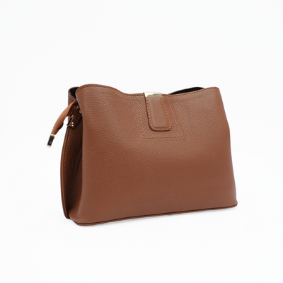 Italian Leather Structured Handbag