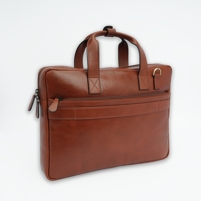 Italian Leather Executive Bag - Tan