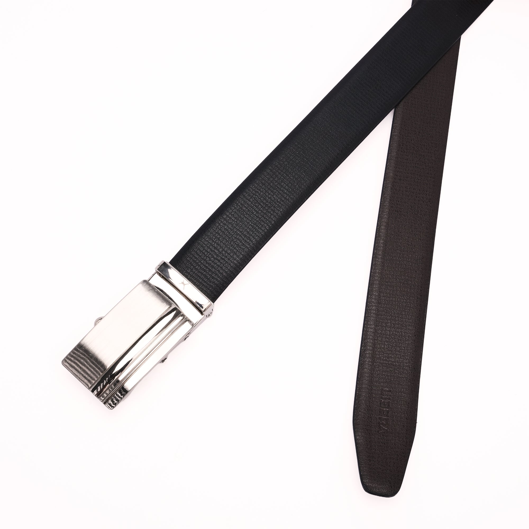 Genuine Leather Auto Lock Belt - Black | Dark Brown
