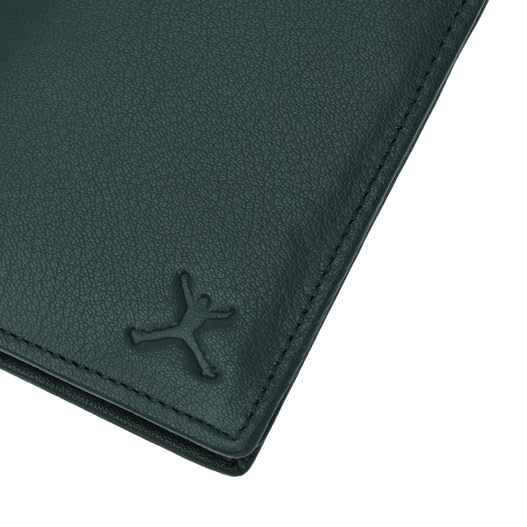 Genuine Leather RFID Hip Wallet - Green