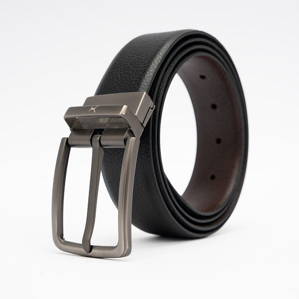 Genuine Leather Reversible Standard Lock Belt - Black / Brown