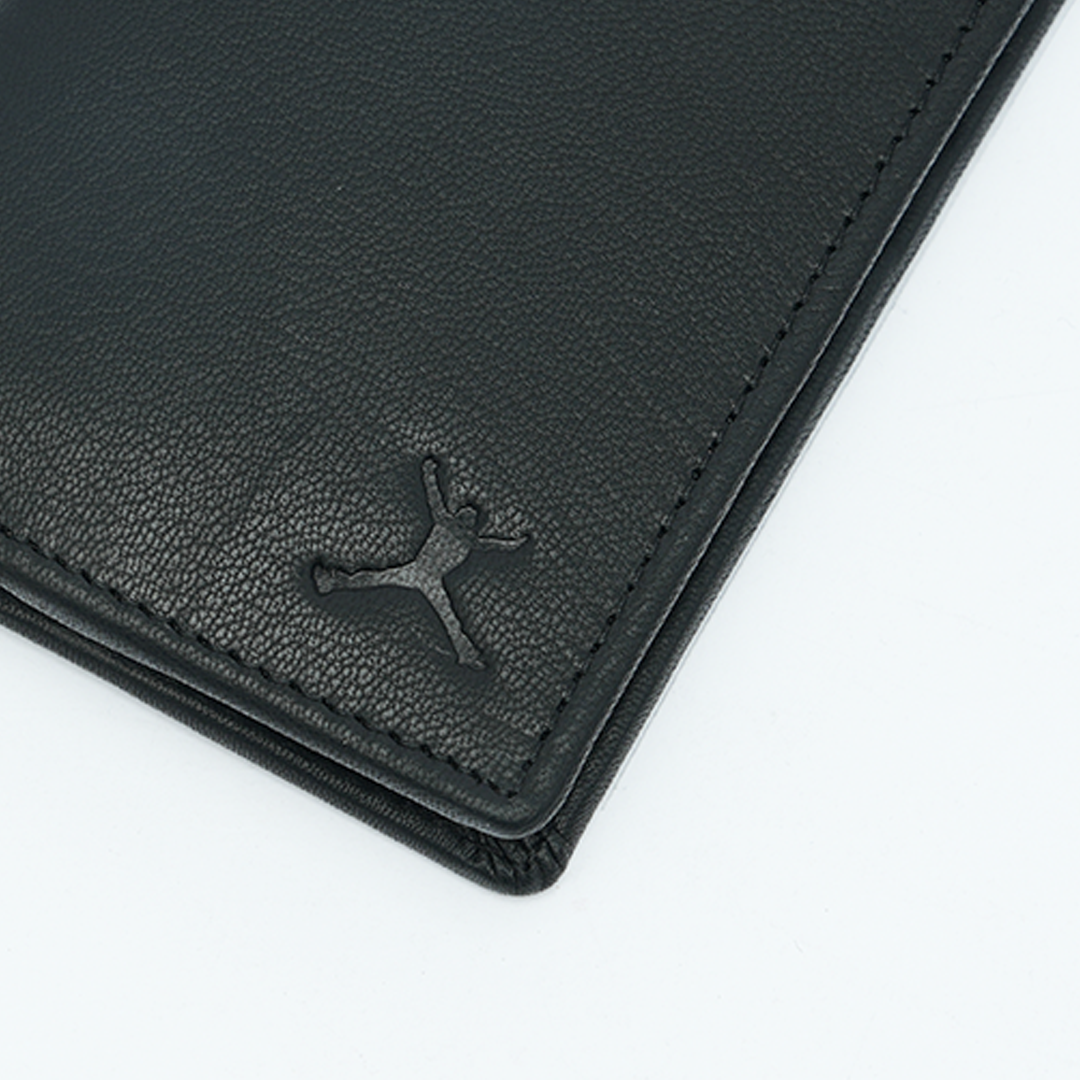 Genuine Leather Card Wallet - Black