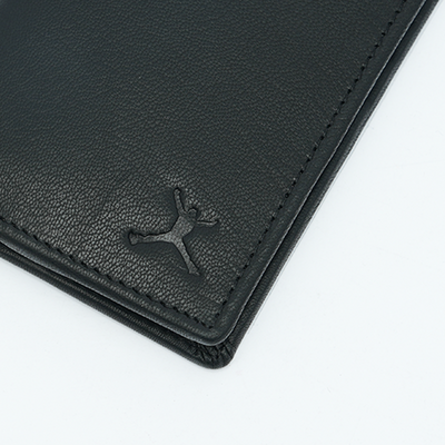 Genuine Leather Card Wallet - Black