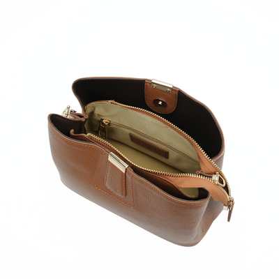 Italian Leather Structured Handbag