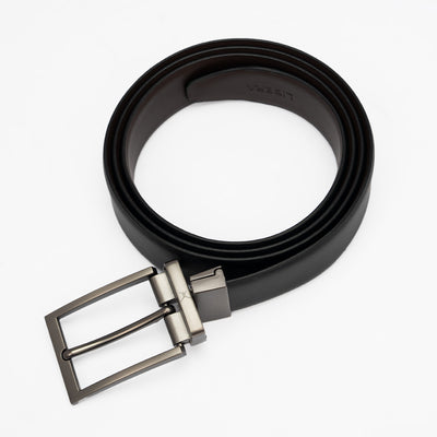 Genuine Leather Reversible Standard Lock Belt - Black / Brown