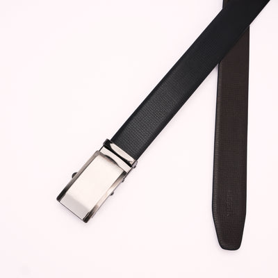 Genuine Leather Auto Lock Belt - Black | Dark Brown