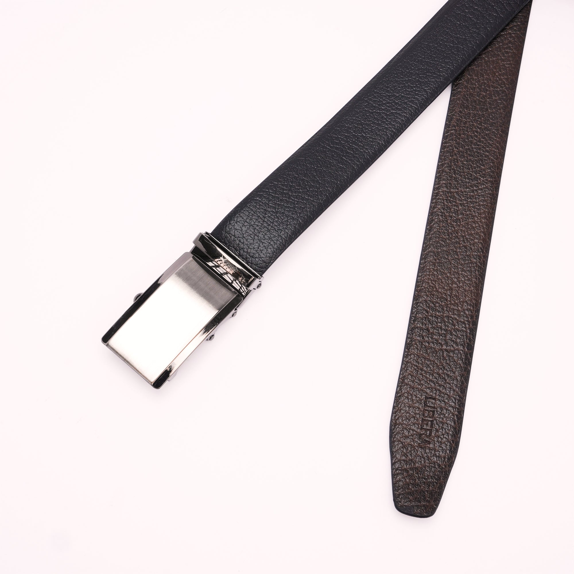 Genuine Leather Auto Lock Belt - Black | Brown