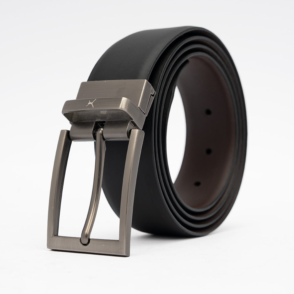 Genuine Leather Reversible Standard Lock Belt - Black / Brown