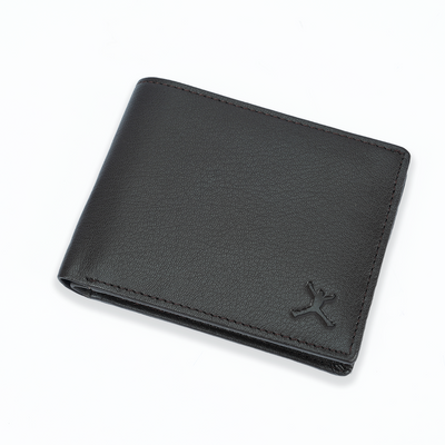 Genuine Leather RFID Wallet - Black
