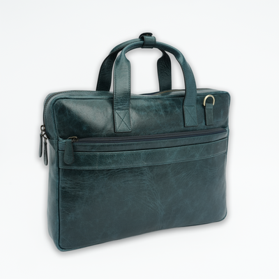 Italian Leather Executive Bag - Oxford Green