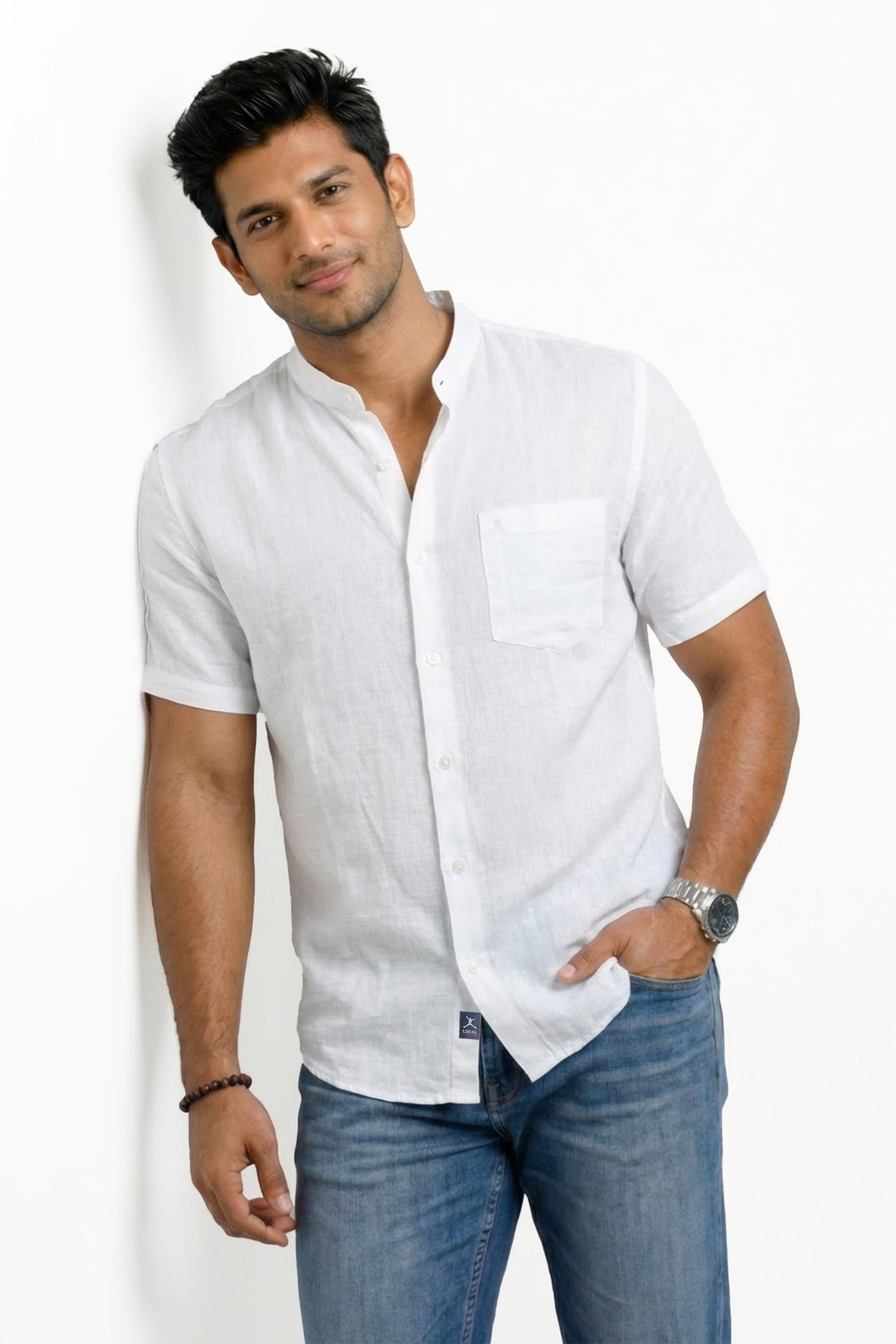 Slim Fit Linen Cotton S/S Shirt