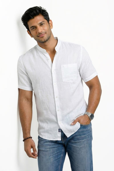 Slim Fit Linen Cotton S/S Shirt