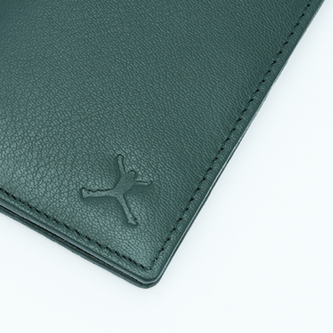 Genuine Leather Card Wallet - Green