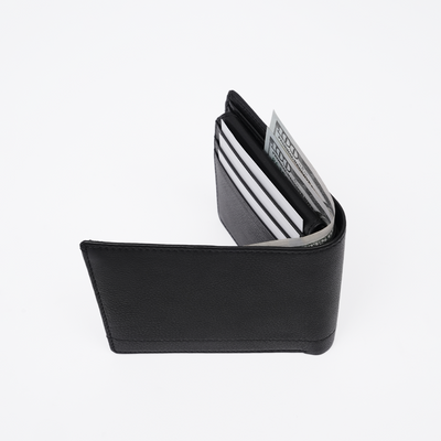 Genuine Leather RFID Wallet - Black