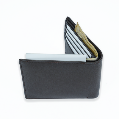 Genuine Leather RFID Wallet - Black