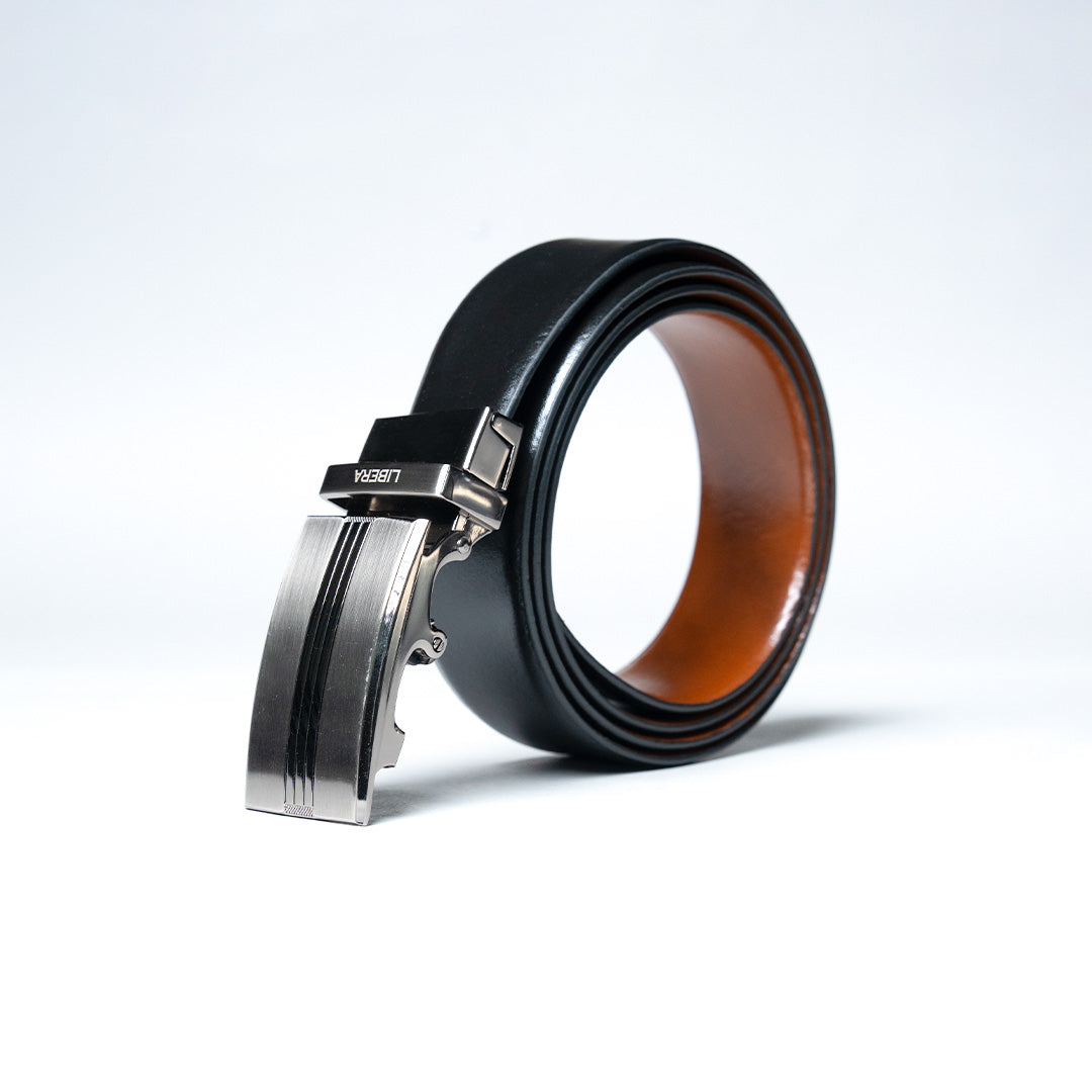 Reversible Auto Lock Belt - Black/Dark Tan