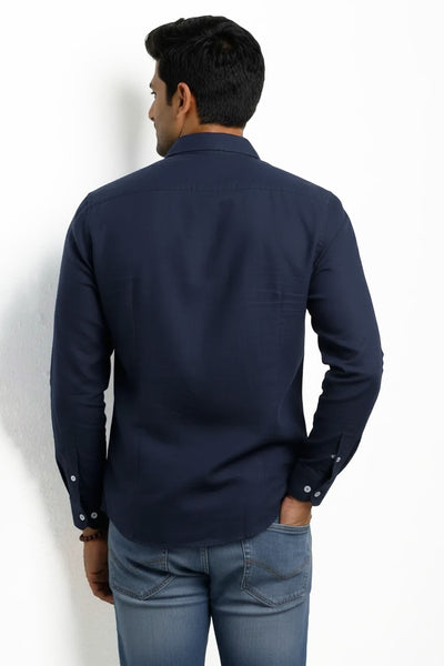Slim Fit Cotton Plain L/S Shirt
