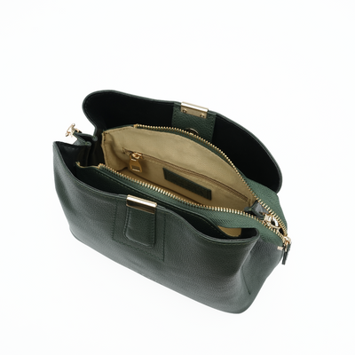 Italian Leather Structured Handbag