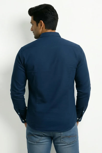 Slim Fit Cotton Plain L/S Shirt