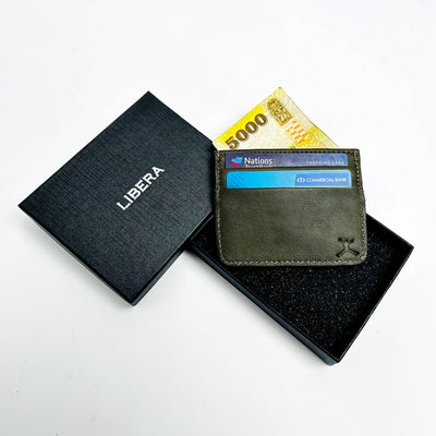 Leather Card Holder - Coffee Brown