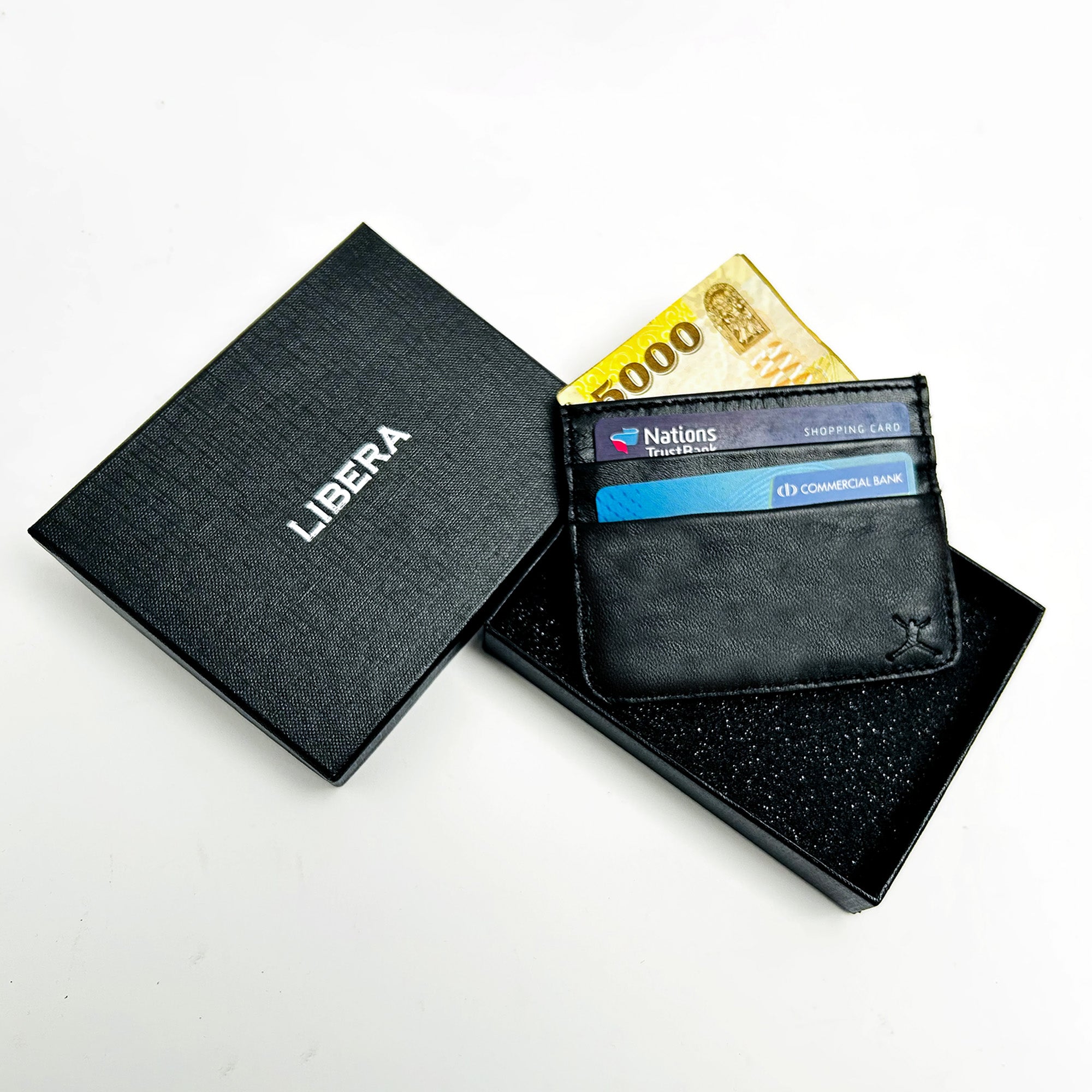 Leather Card Holder - Black