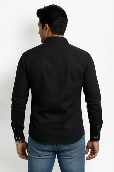 Slim Fit Cotton Plain L/S Shirt