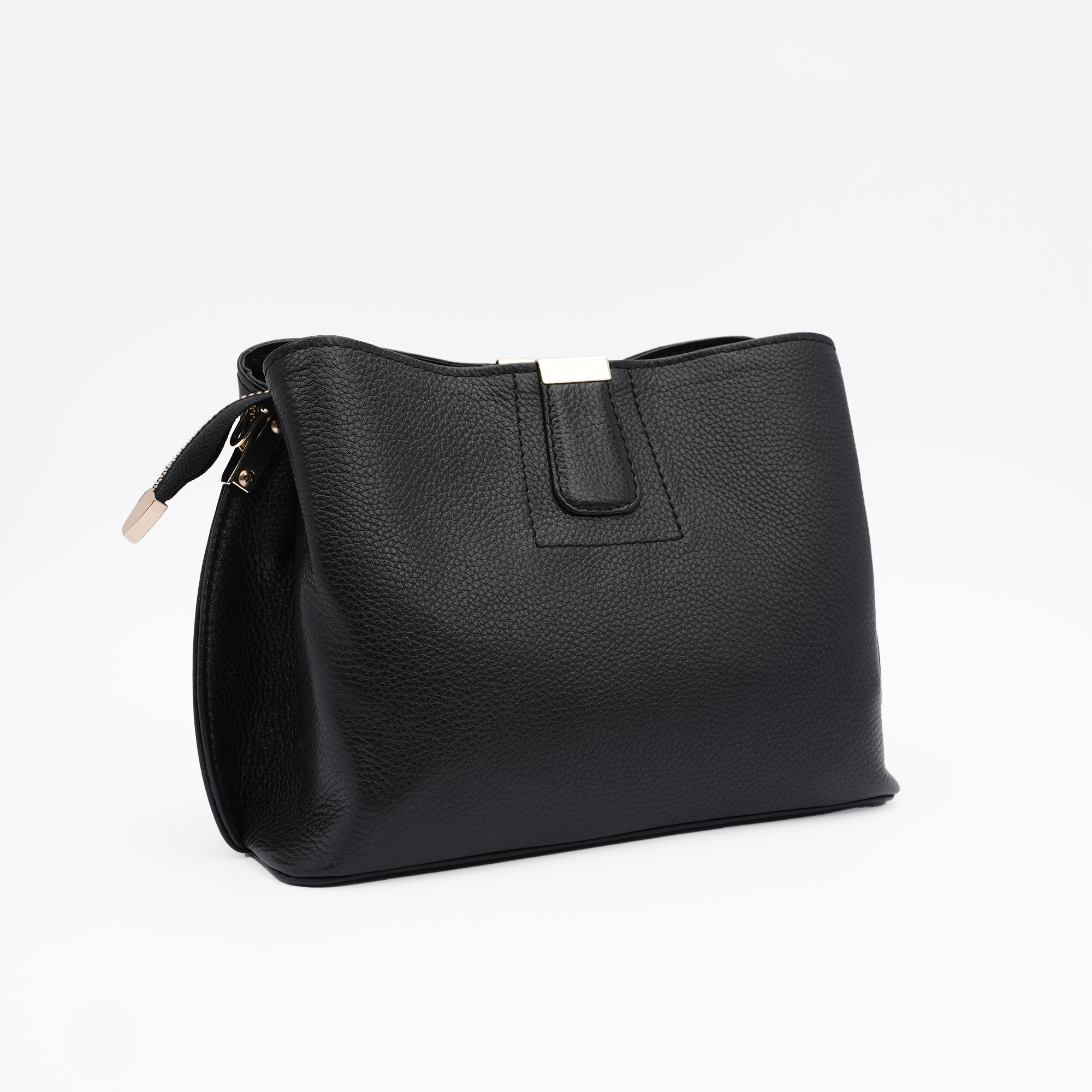 Italian Leather Structured Handbag