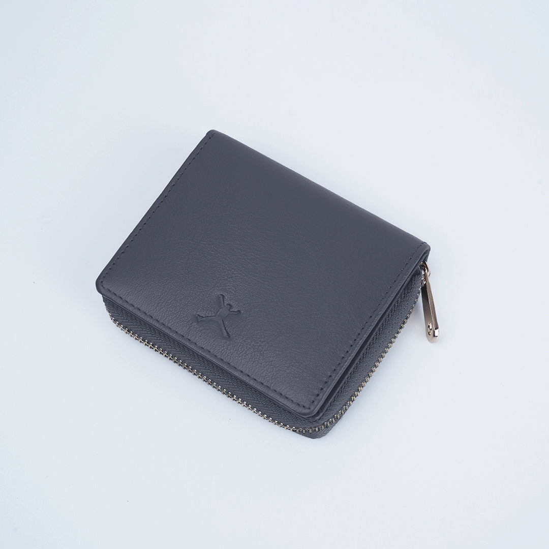 Italian Leather Ladies Wallet - Gray