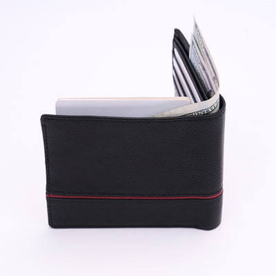 Genuine Leather RFID Wallet - Black