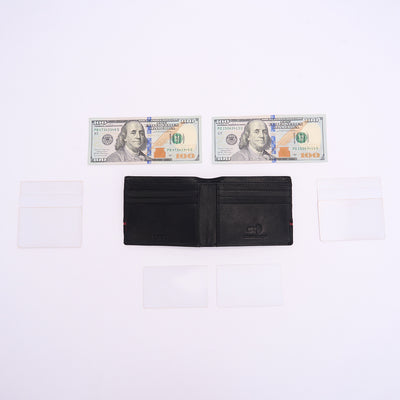 Genuine Leather RFID Wallet - Black