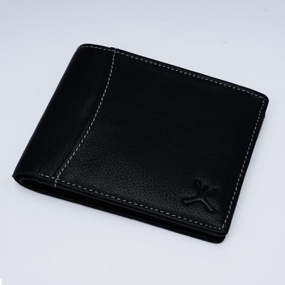 Genuine Leather RFID Wallet - Black
