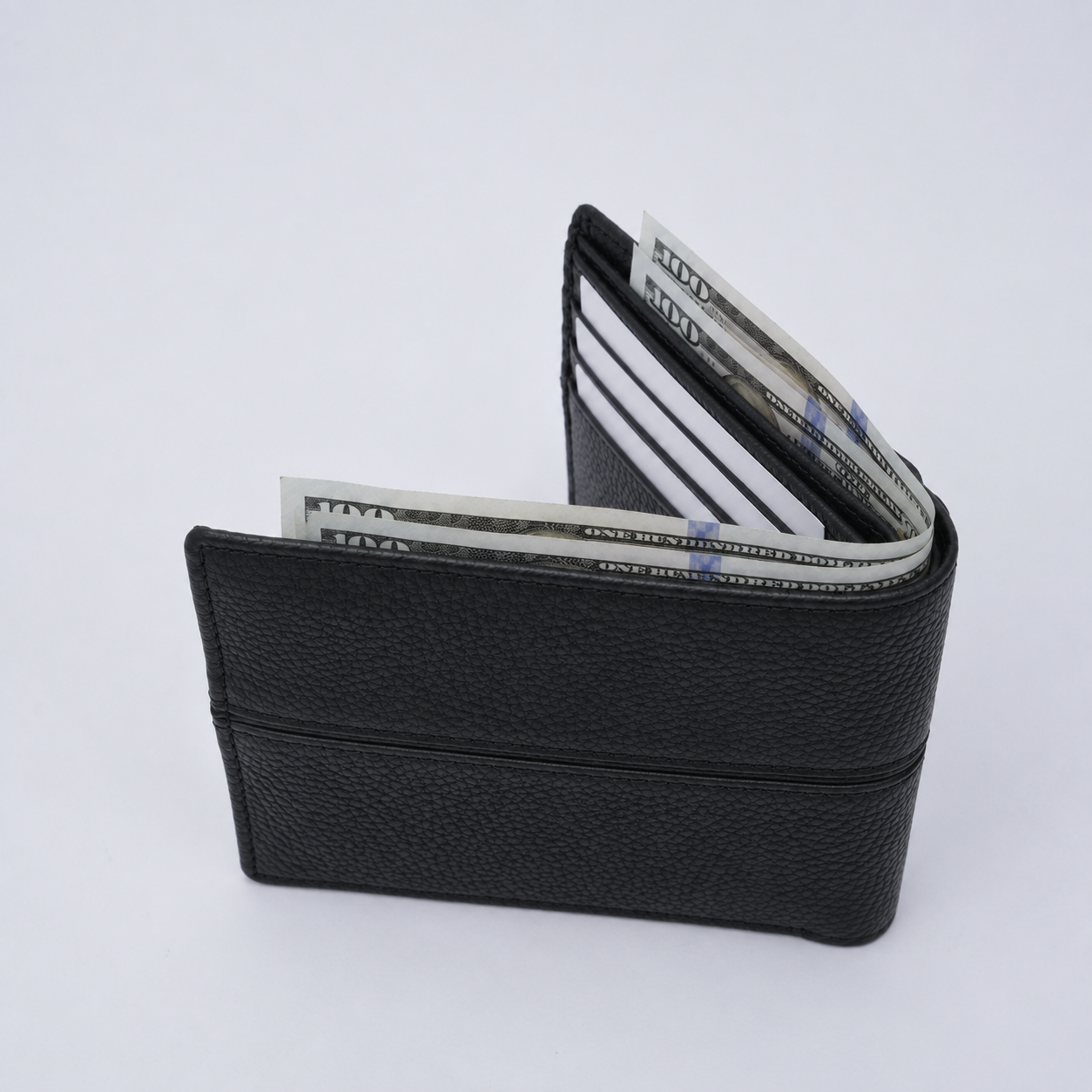 Genuine Leather RFID Wallet - Black