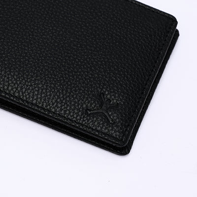 Genuine Leather RFID Wallet - Black