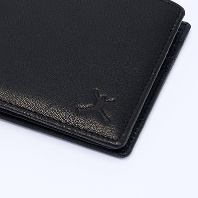 Genuine Leather RFID Wallet - Black