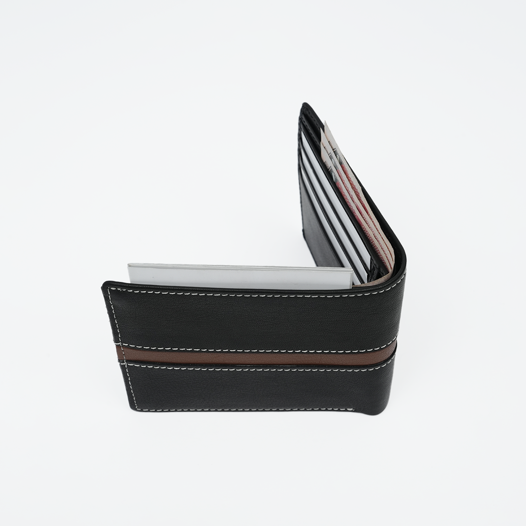 Genuine Leather RFID Wallet - Black