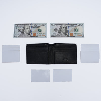 Genuine Leather RFID Wallet - Black