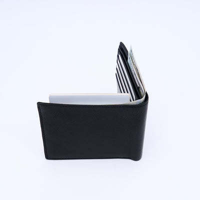 Genuine Leather RFID Wallet - Black