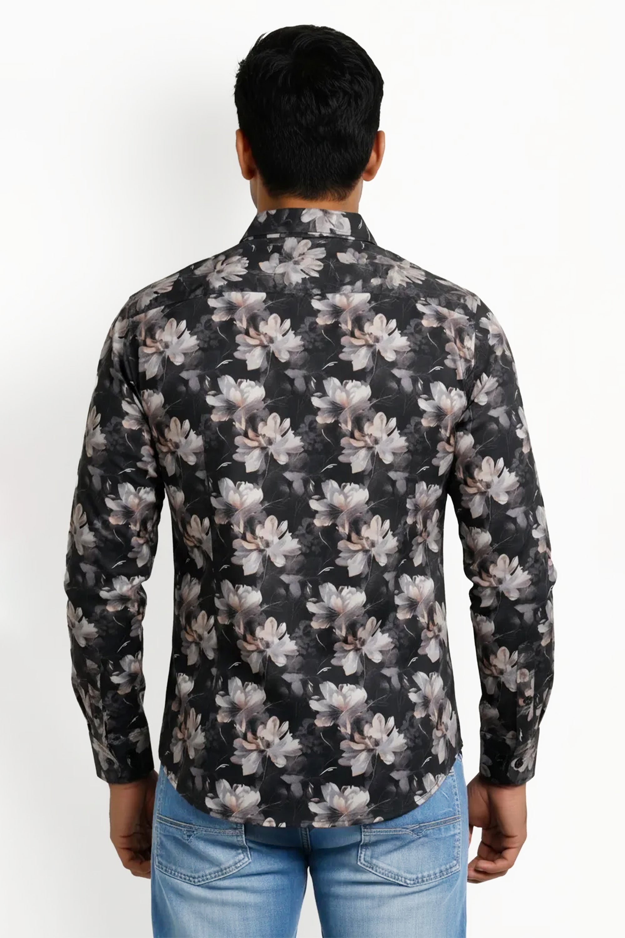 Slim Fit Cotton Printed L/S Shirt