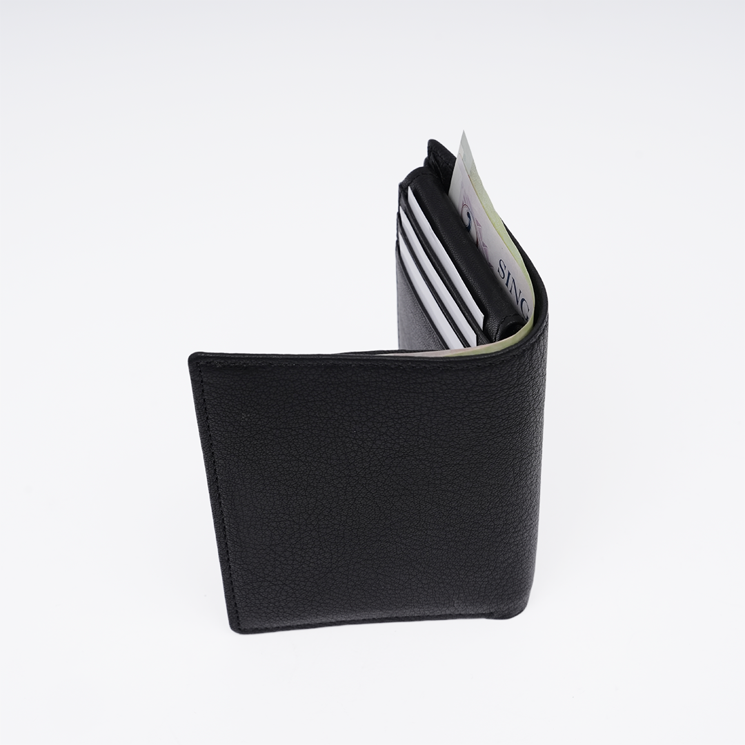 Genuine Leather RFID Hip Wallet - Black